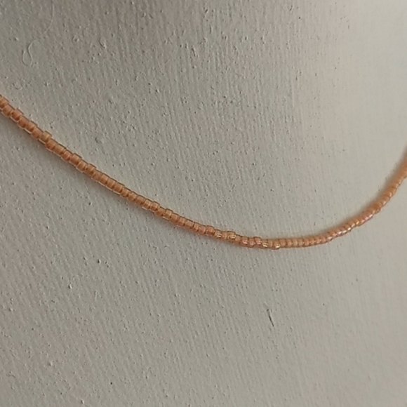 Carnelian / Seed Bead Necklace Vintage 70s - Picture 9 of 10